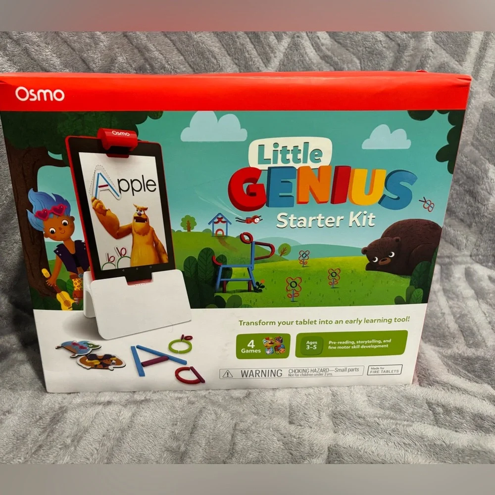 Osmo-Little Genius Starter Kit for Fire‎ Tablet-4 Educational Learning Games-